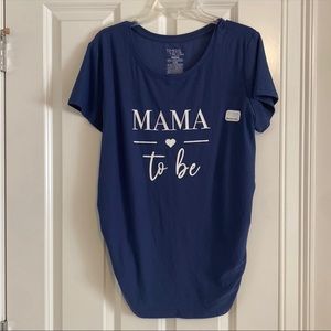 Blue mama to be maternity shirt